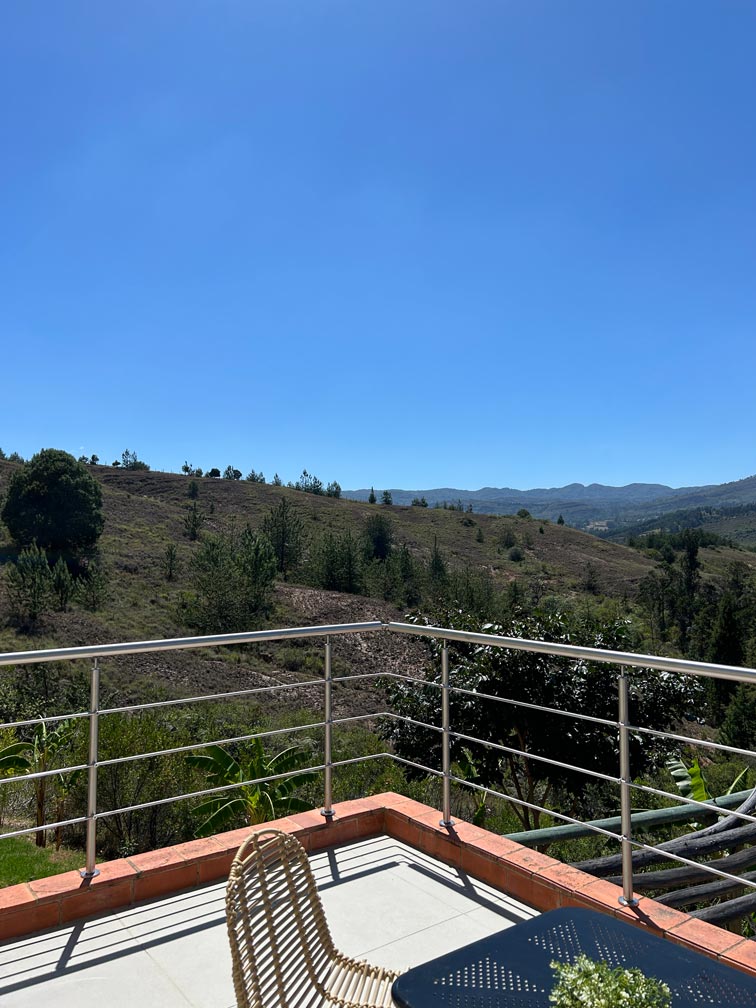 Vista desde habitación en Senda Loto Alma